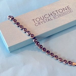 NIB Touchstone Crystal by Swarovski Ice Bracelet in smoky grey